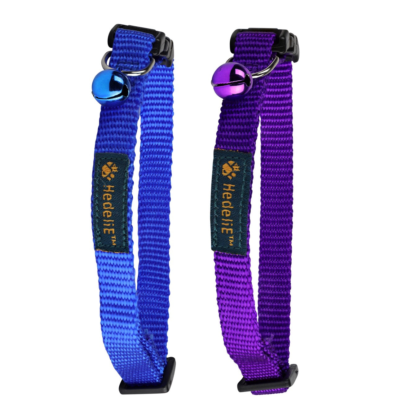 2-color Nylon Cat Collar Set (2 Pack) HedeliE